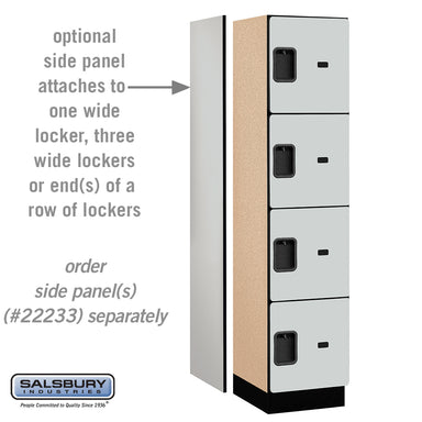Salsbury 4 Tier 4-Door Designer Wood Locker Side Panel Example Image