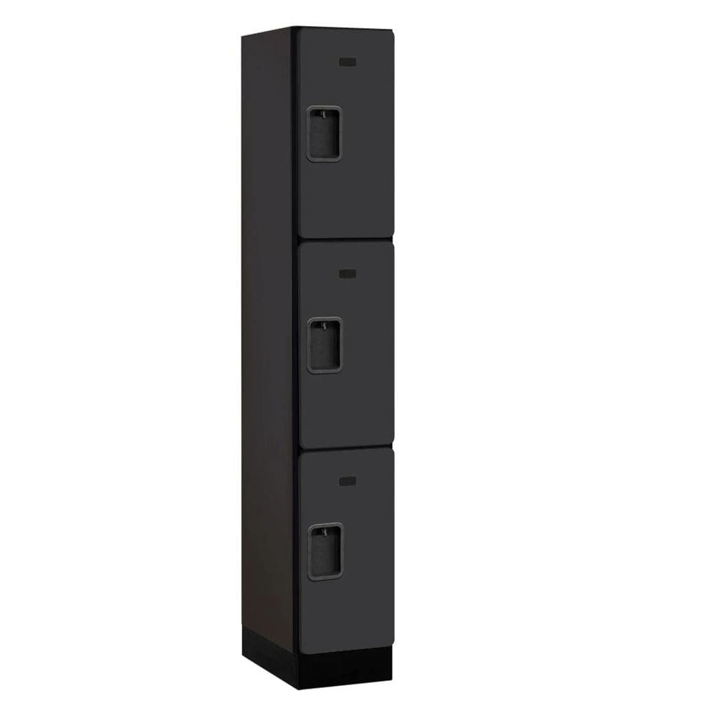 Salsbury Black 3-Door 3 Tier Designer Wood Locker