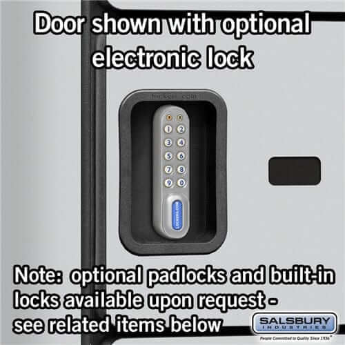 Salsbury Gray 18 Tier 6-Door Designer Wood Locker Optional Electronic Lock Image