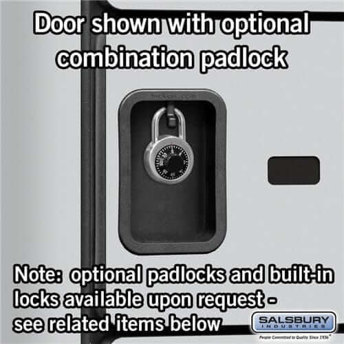 Salsbury Gray 18 Tier 6-Door Designer Wood Locker Optional Padlock Image