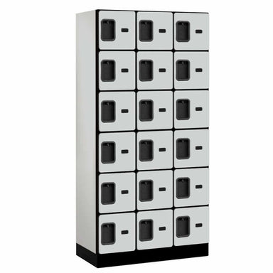 Salsbury Gray 18 Tier 6-Door Designer Wood Locker Studio Image