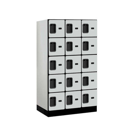 Salsbury Gray 5 Tier 15-Door Designer Wood Locker Studio Image