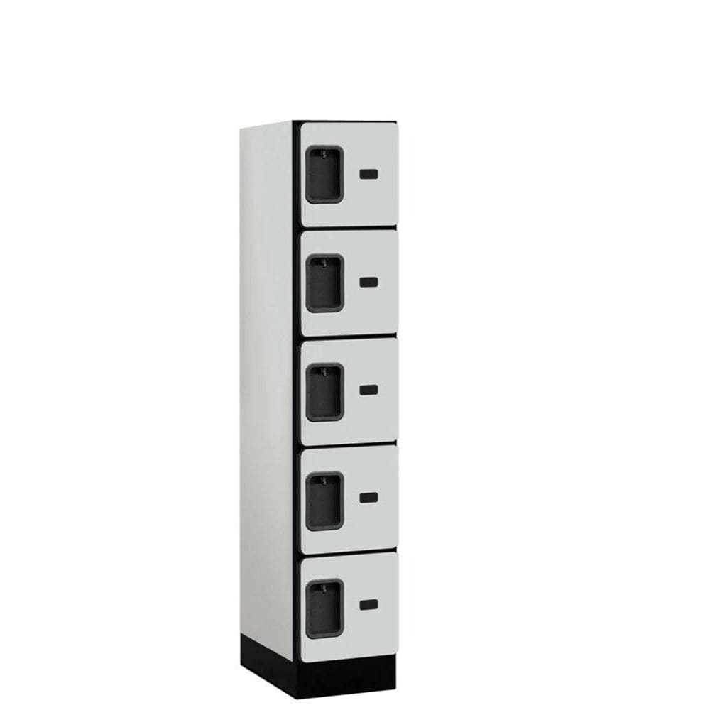Salsbury Gray 5 Tier 5-Door Designer Wood Locker Studio Image