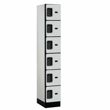 Salsbury Gray 6-Door 6 Tier Designer Wood Locker Studio Image