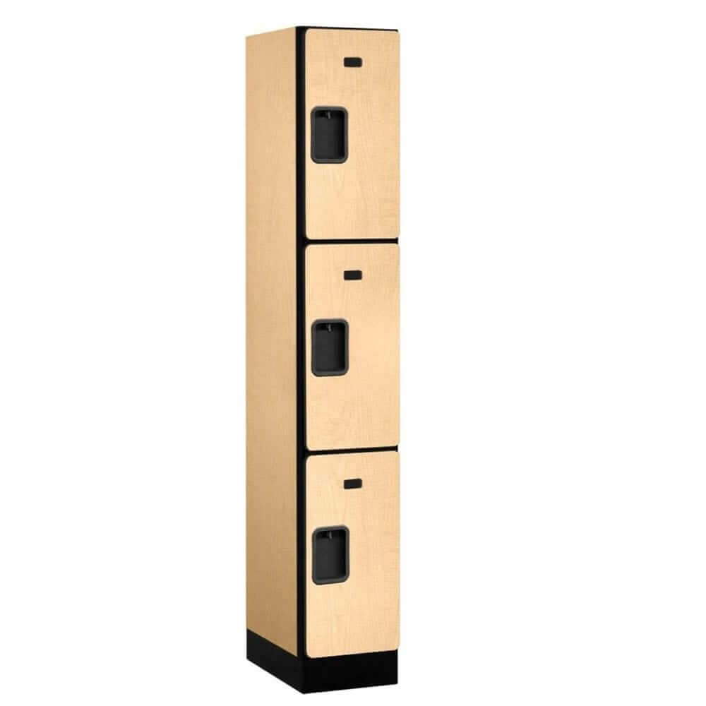 Salsbury Maple 3-Door 3 Tier Designer Wood Locker