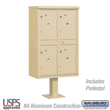 Sand Stone Salsbury USPS 4 Door Parcel Locker Studio Image