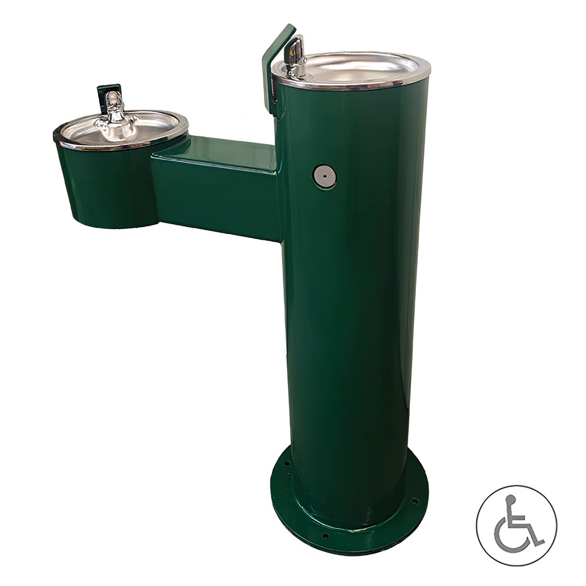Stern-Williams 5700 ADA Single Outdoor Drinking Fountain with Two Separate Spouts Child Height Option Studio Image