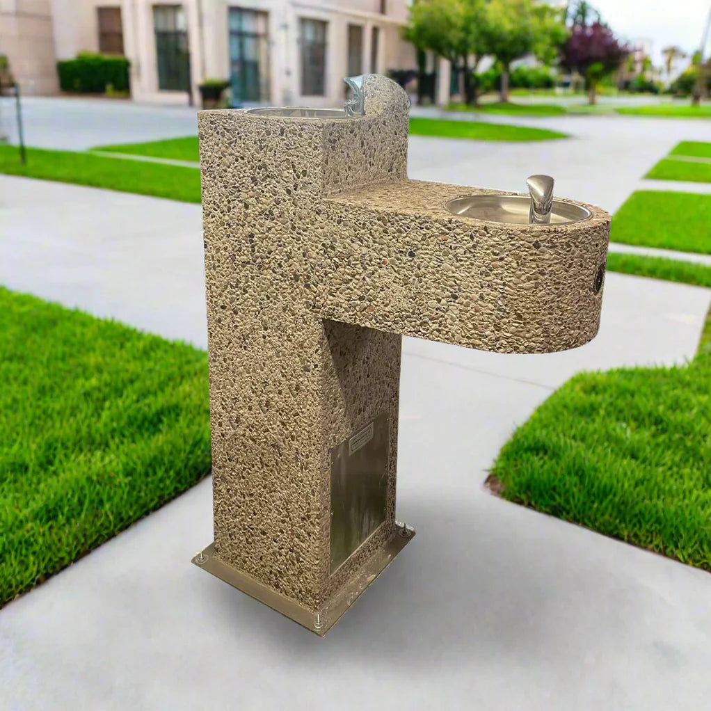 Stern-Williams ADF-3700 Dual-Height Aggregate Drinking Fountain with School Background