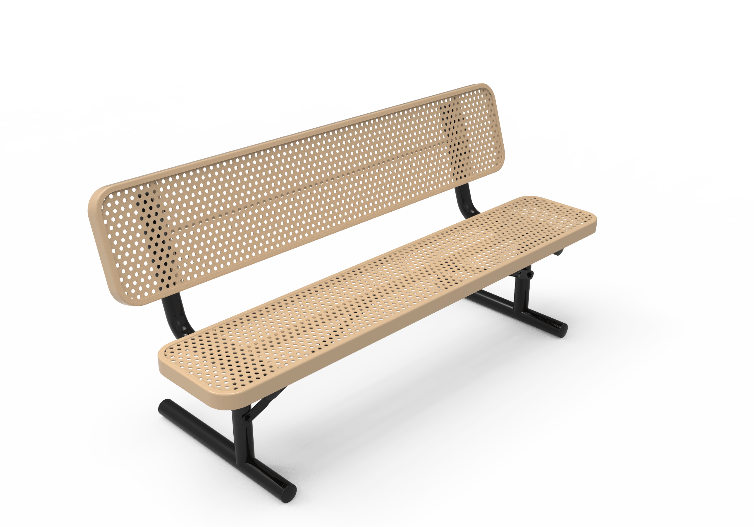 Tan MyTCoat Sports Bench with Backrest Studio Image Portable Option