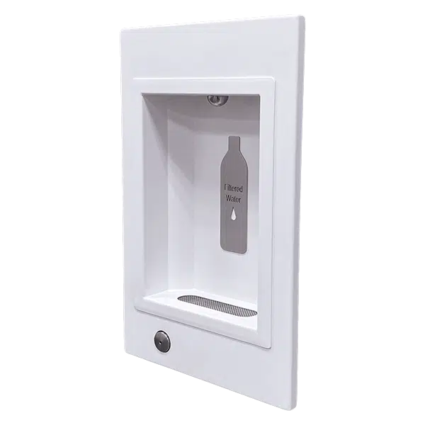 White Willoughby In-Wall Bottle Filler Rear Mount Studio Image