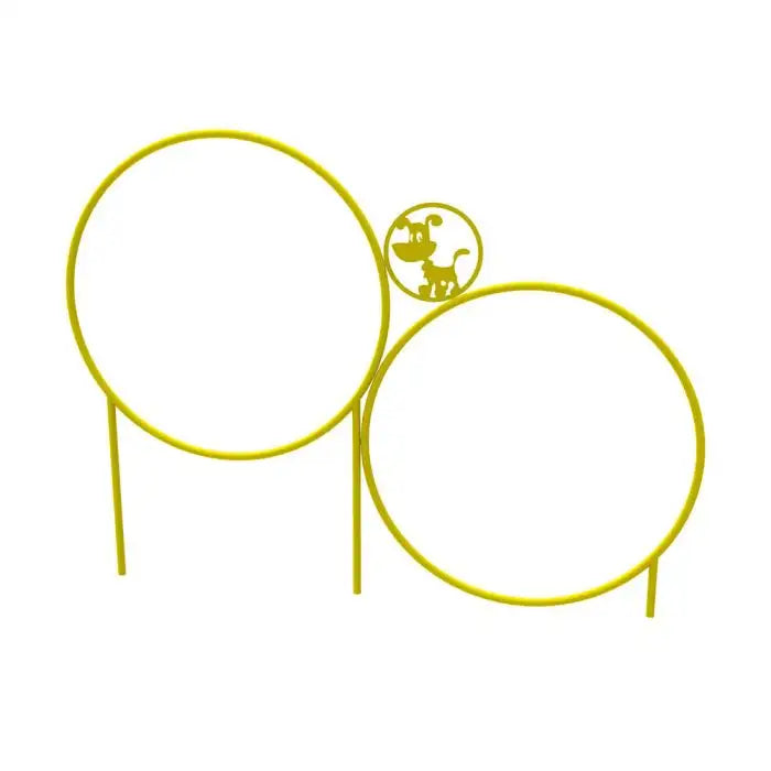 Yellow MyTCoat Dog Park 2 Hoop Jump Studio Image