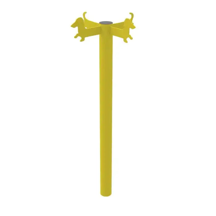 Yellow MyTCoat Dog Park Leash Post Studio Image