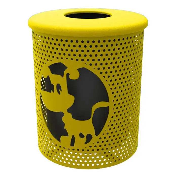 Yellow MyTCoat Dog Trash Can Studio Image