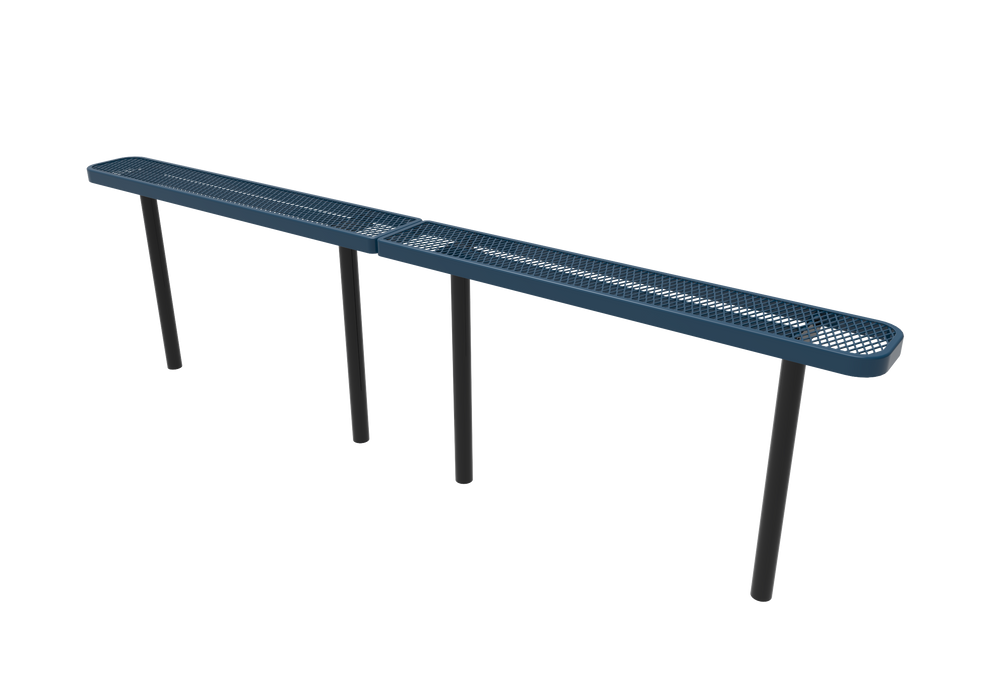 10' - 15' Standard Bench without Back - Expanded Metal - Inground Mount