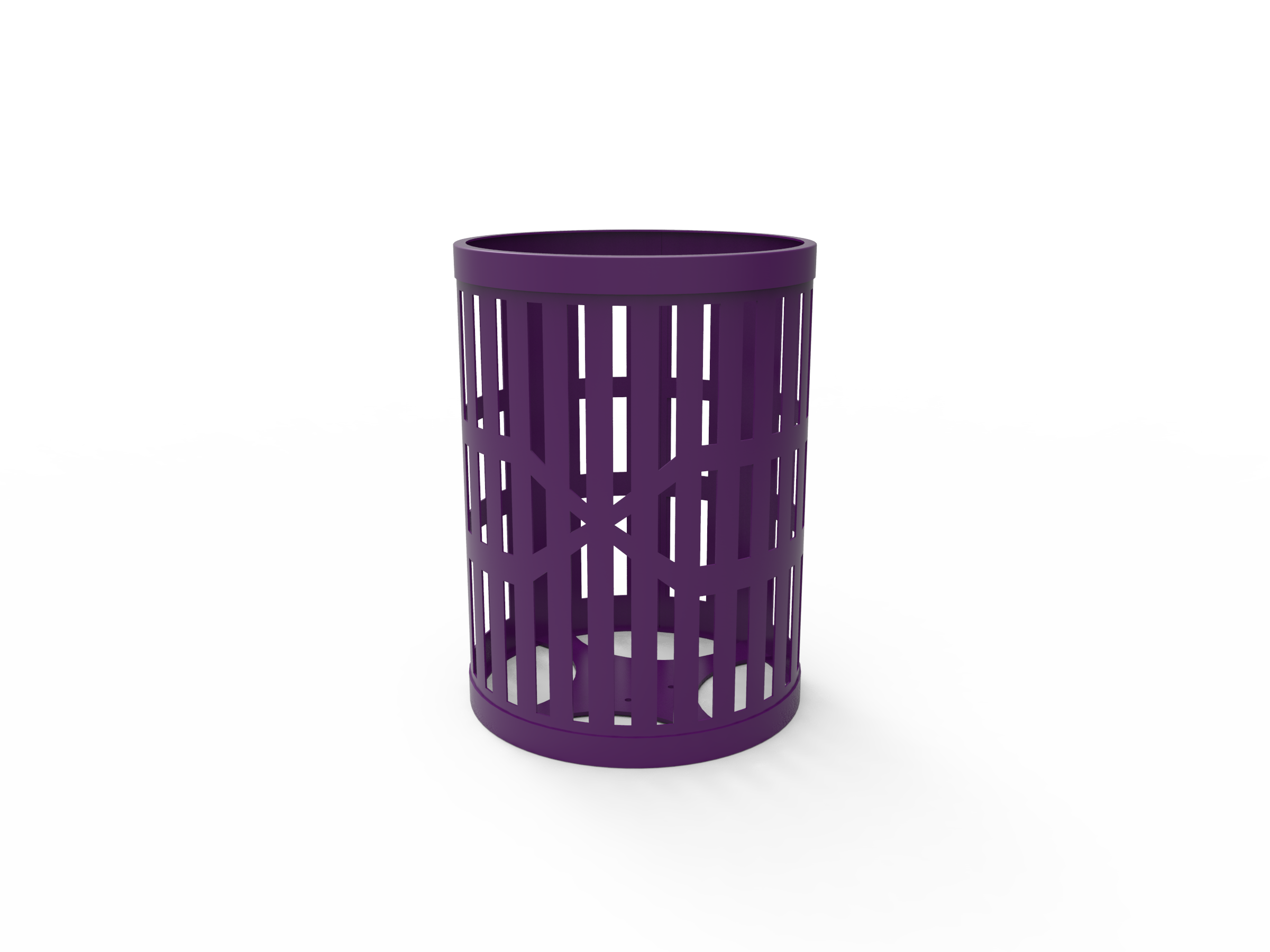 MyTCoat 32 - 55 Gallon Trash Receptacle - Slatted Steel