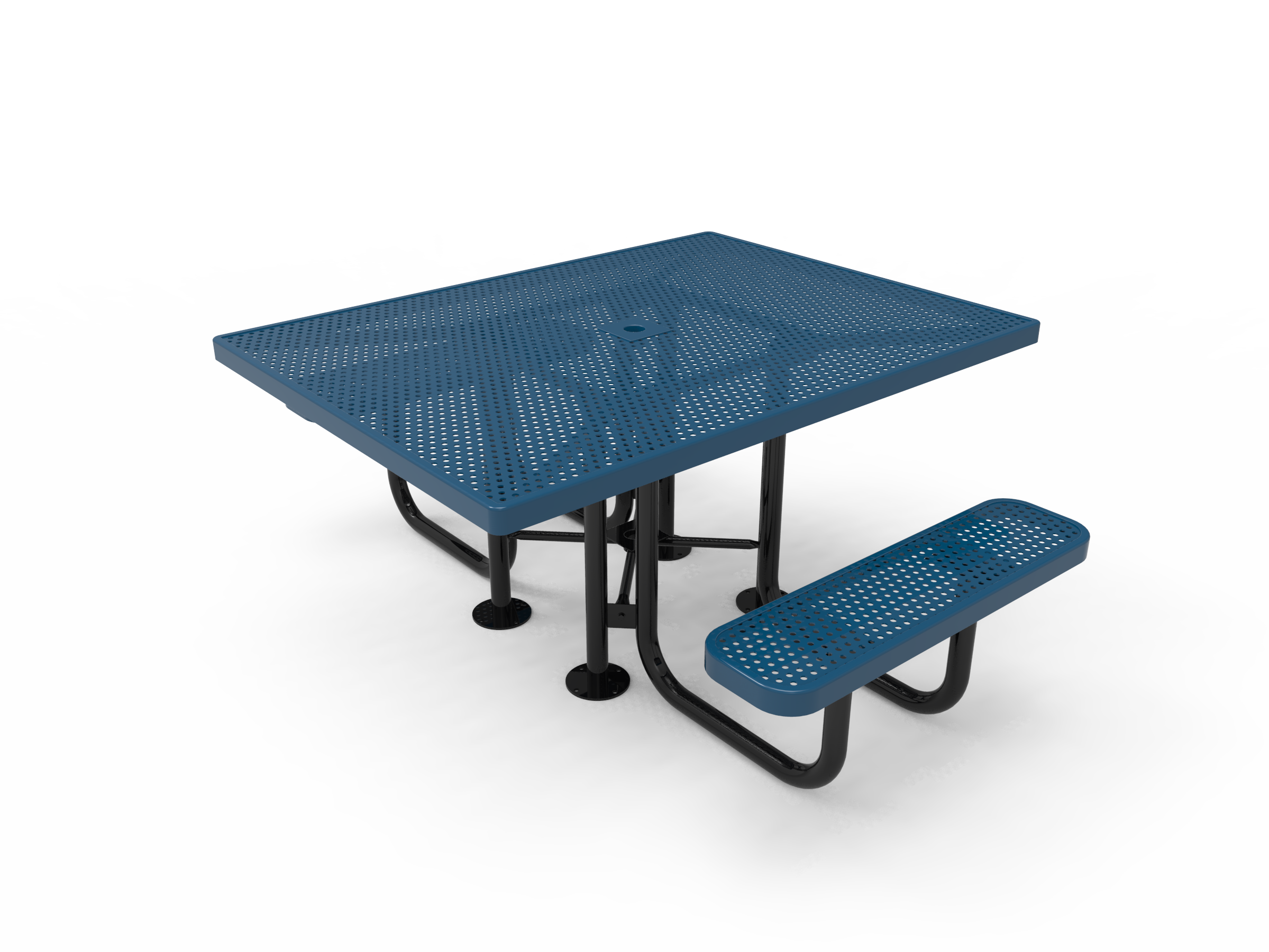 MyTCoat 46” Square Portable Table - Expanded Metal