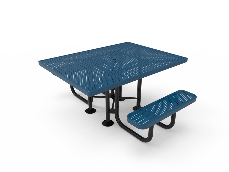 MyTCoat 46” Square Portable Table - Expanded Metal