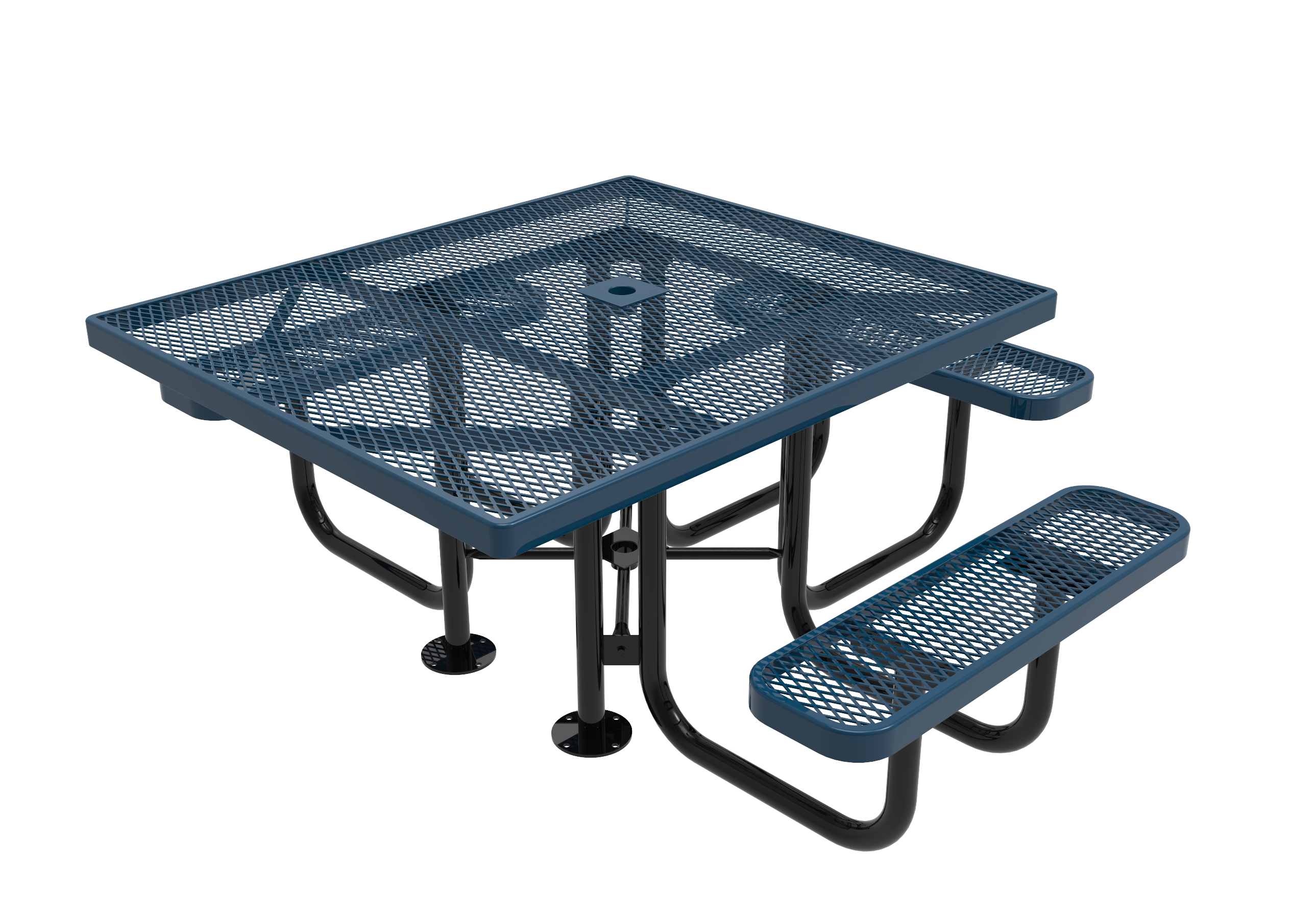 MyTCoat 46” Square Portable Table - Expanded Metal