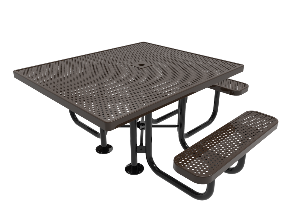 46" Square Portable Table - Punched Steel