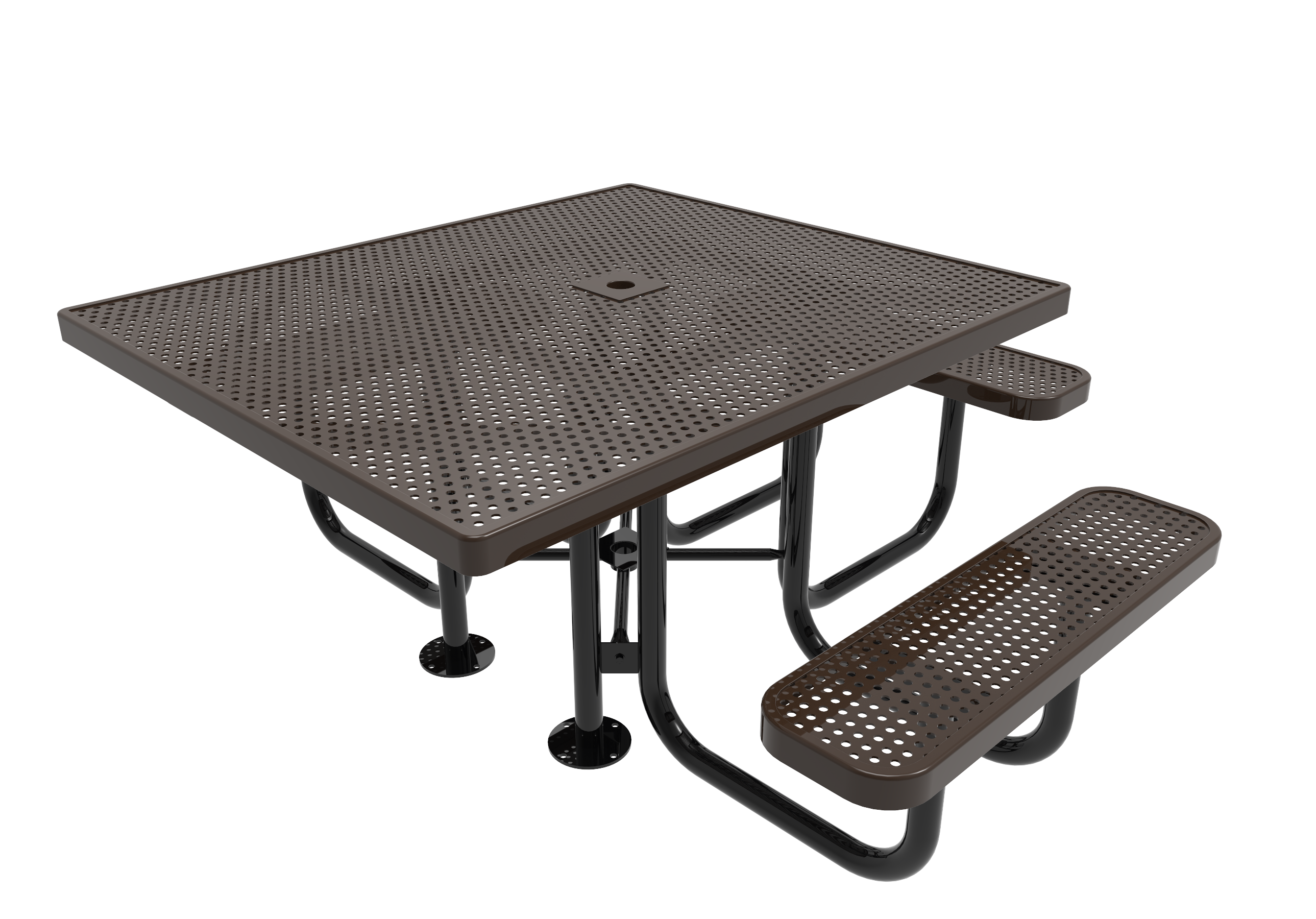 MyTCoat 46" Square Portable Table - Punched Steel