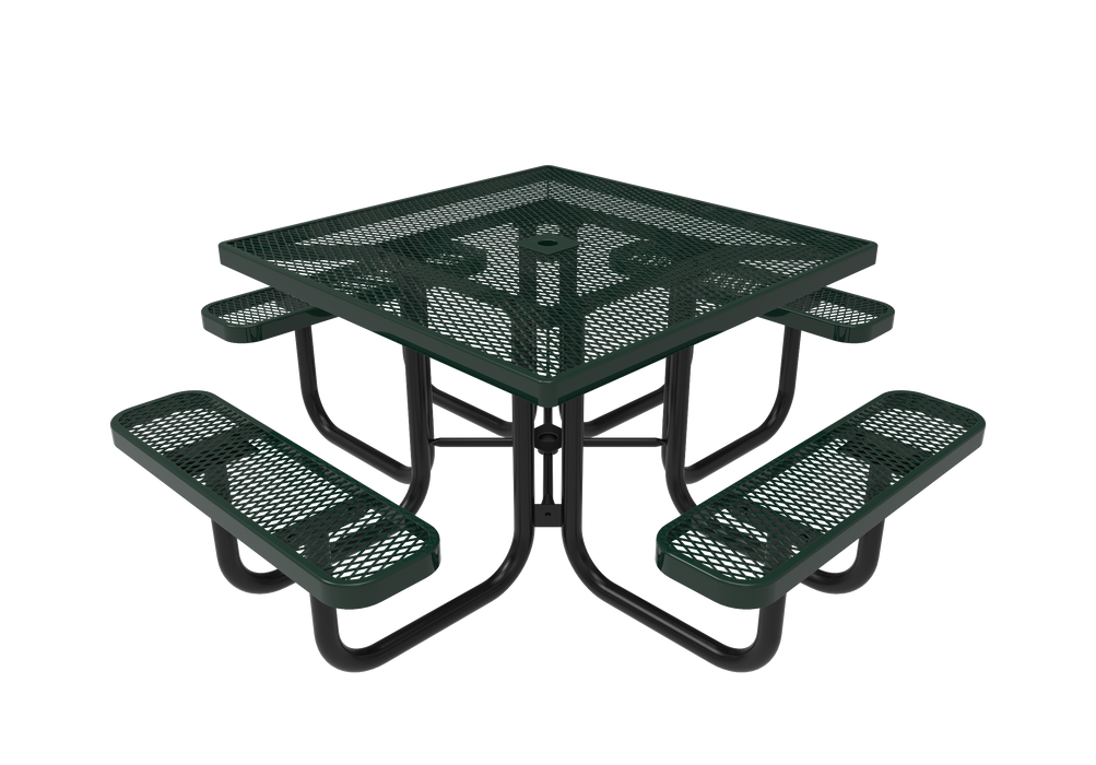 MyTCoat 46” Square Portable Table - Expanded Metal