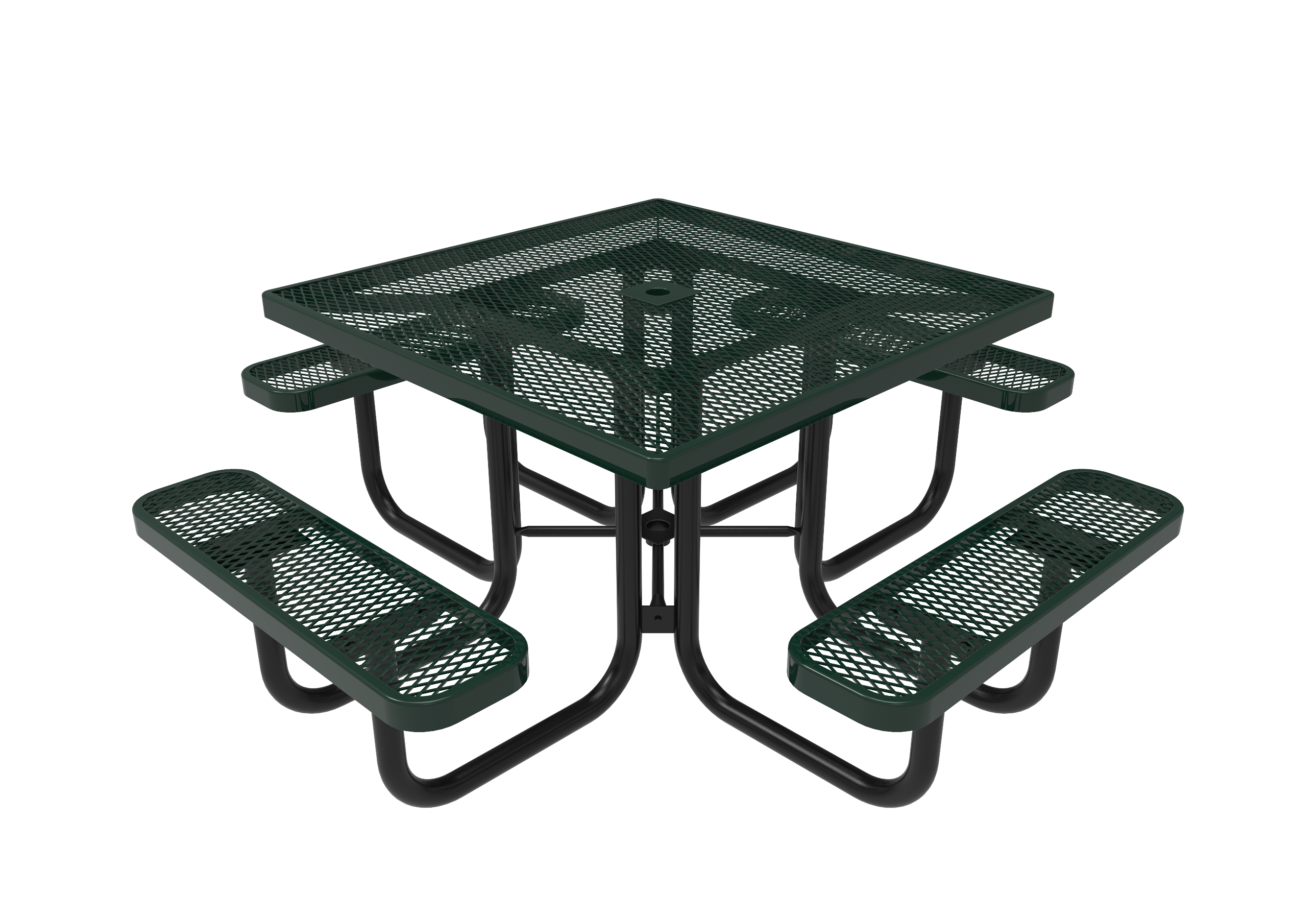 MyTCoat 46” Square Portable Table - Expanded Metal