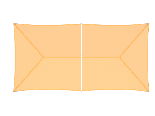 Yellow USA Shade Super Span 6-Post Hip top View on a white background
