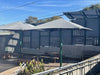 USA Shade Single Post Pyramid in school Courtyard dynamic anlge