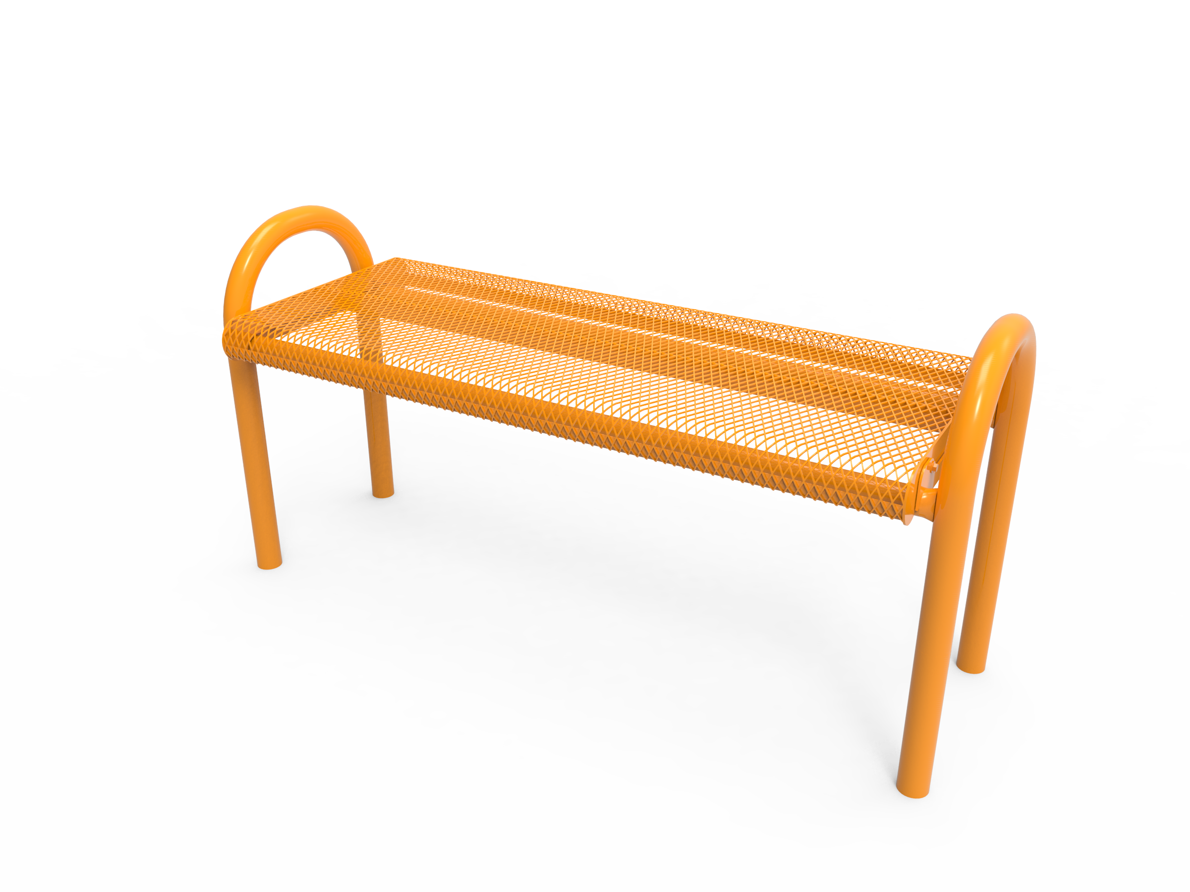 MyTCoat 4’ - 6' MOD Bench without Back - Expanded Metal - Inground