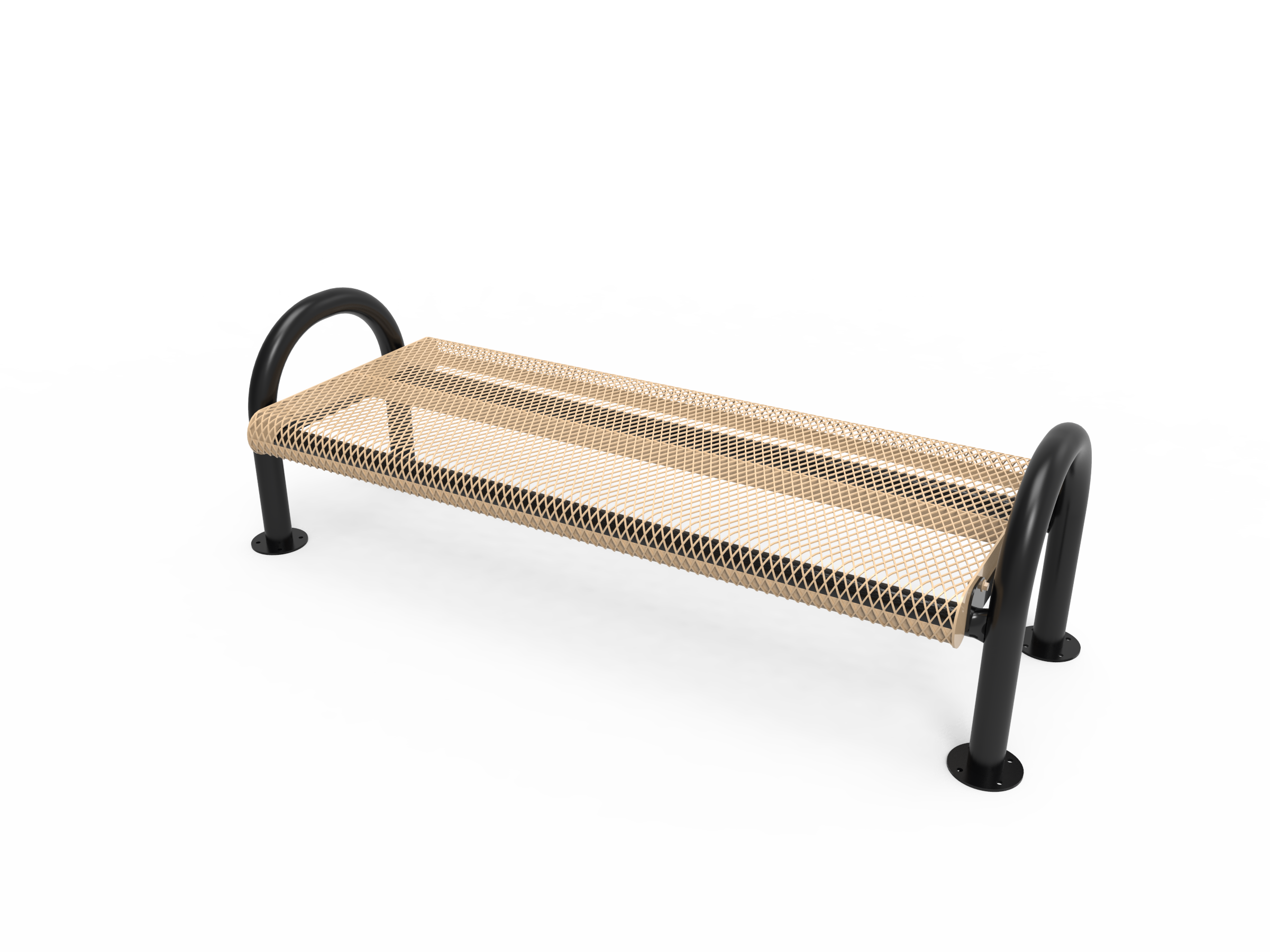 MyTCoat 4’ - 6' MOD Bench without Back - Expanded Metal - Surface Mount