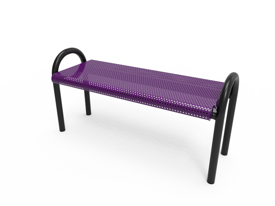 4’ - 6' MOD Bench without Back - Punched Steel - Inground