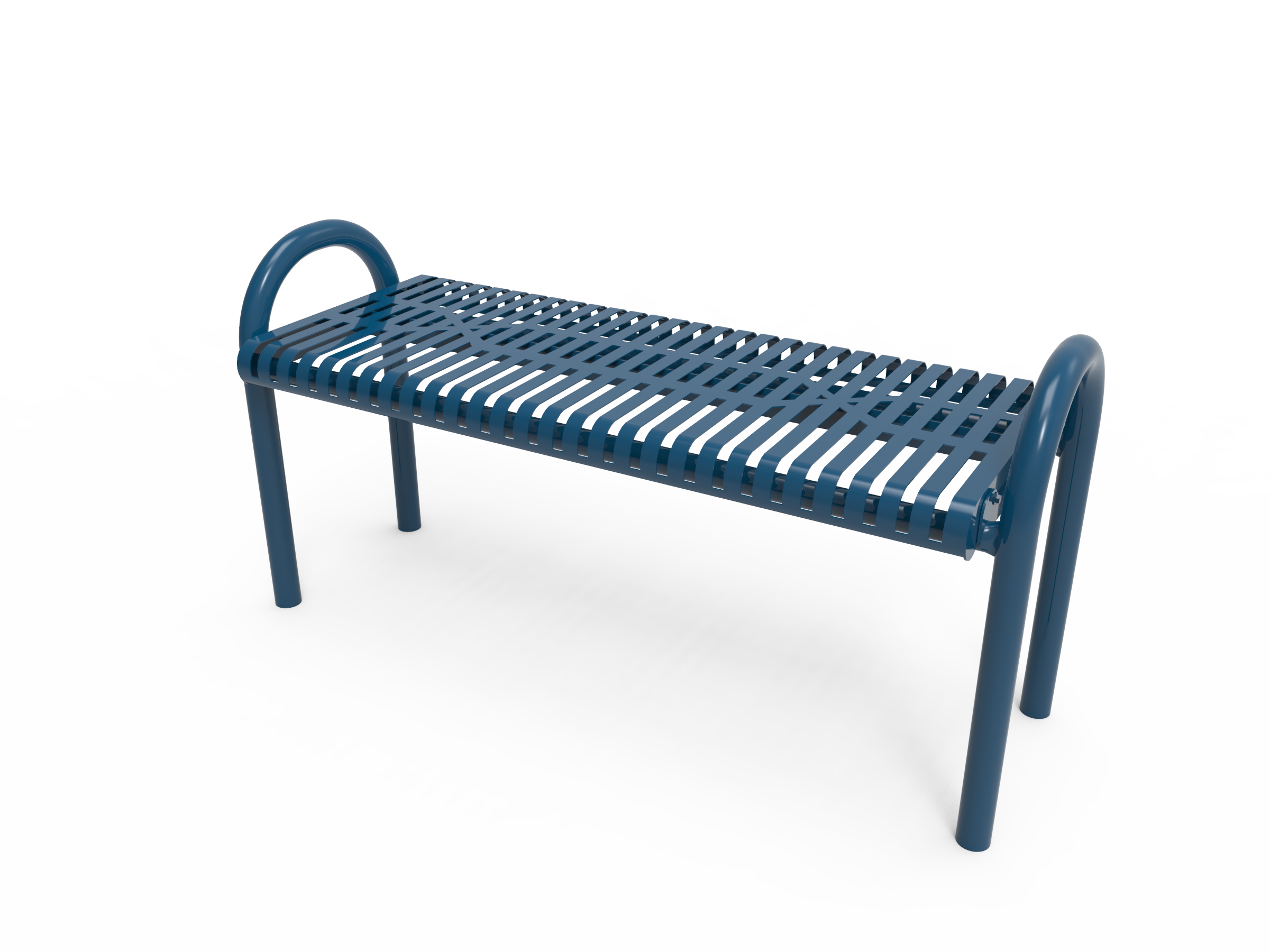 MyTCoat 4’ - 6' MOD Bench without Back - Slatted Steel - Inground