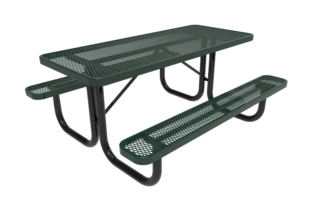 MyTCoat 4' - 6' Rectangular Portable Table - Expanded Metal