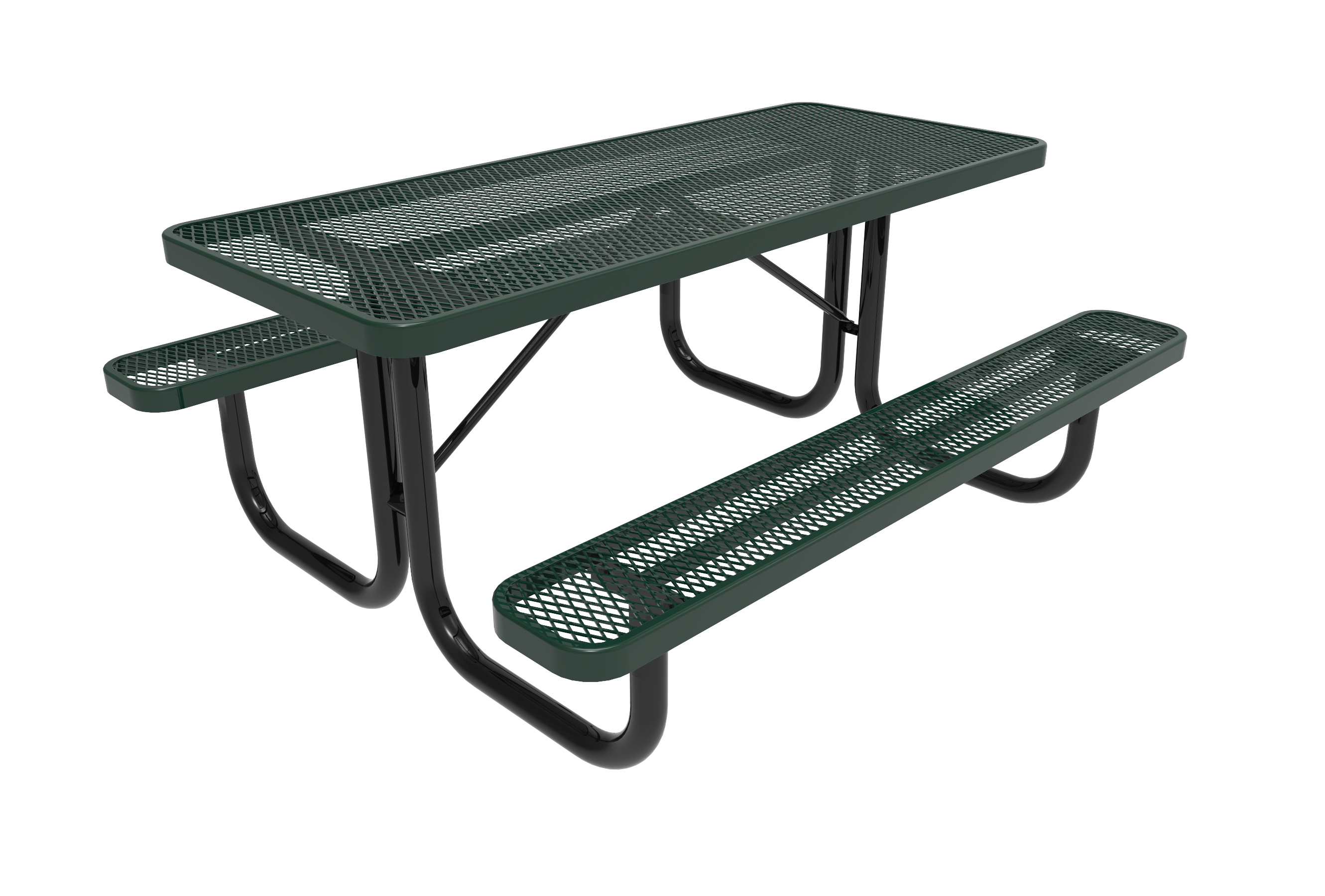 MyTCoat 4' - 6' Rectangular Portable Table - Expanded Metal