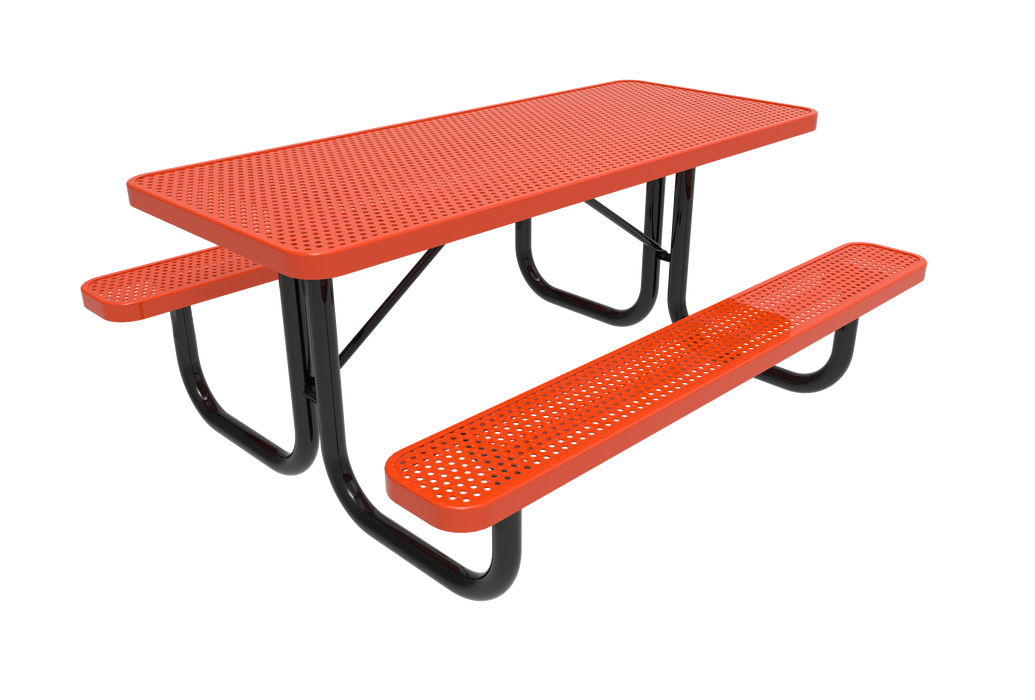 MyTCoat 4' - 6' Rectangular Portable Table - Punched Steel