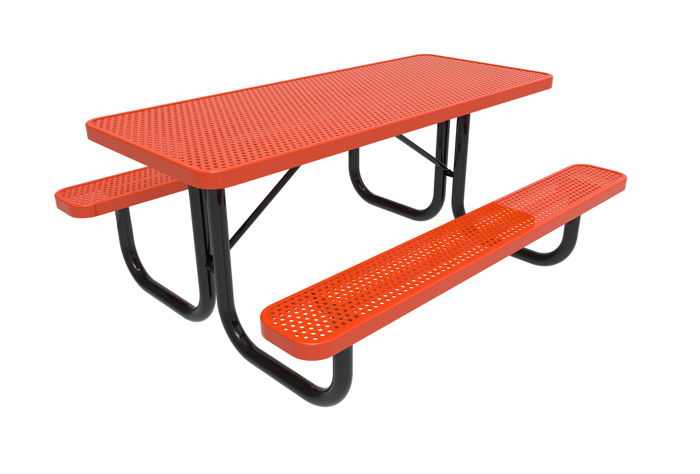 MyTCoat 4' - 6' Rectangular Portable Table - Punched Steel