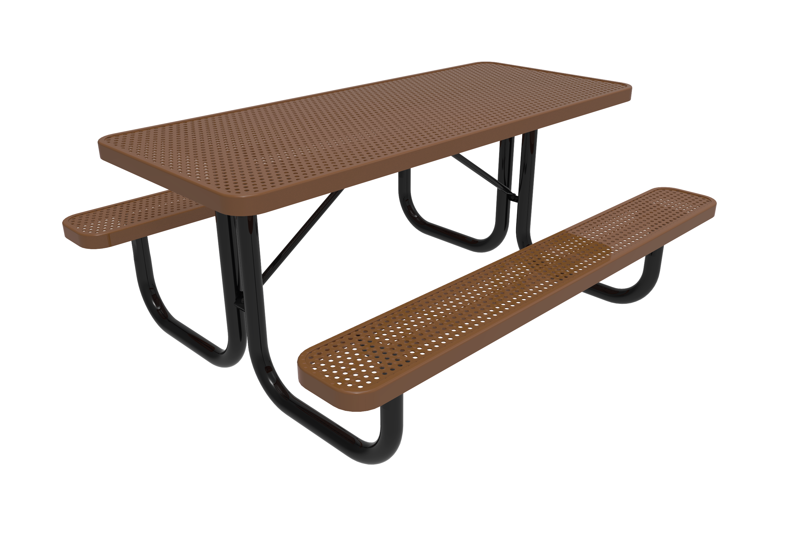 MyTCoat 4' - 6' Rectangular Portable Table - Punched Steel