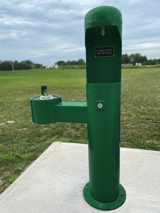 Outdoor Bottle Filling Station with Drinking Fountain