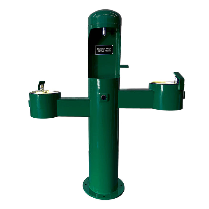 Dual-Arm Outdoor Bottle Filling & Drinking Station