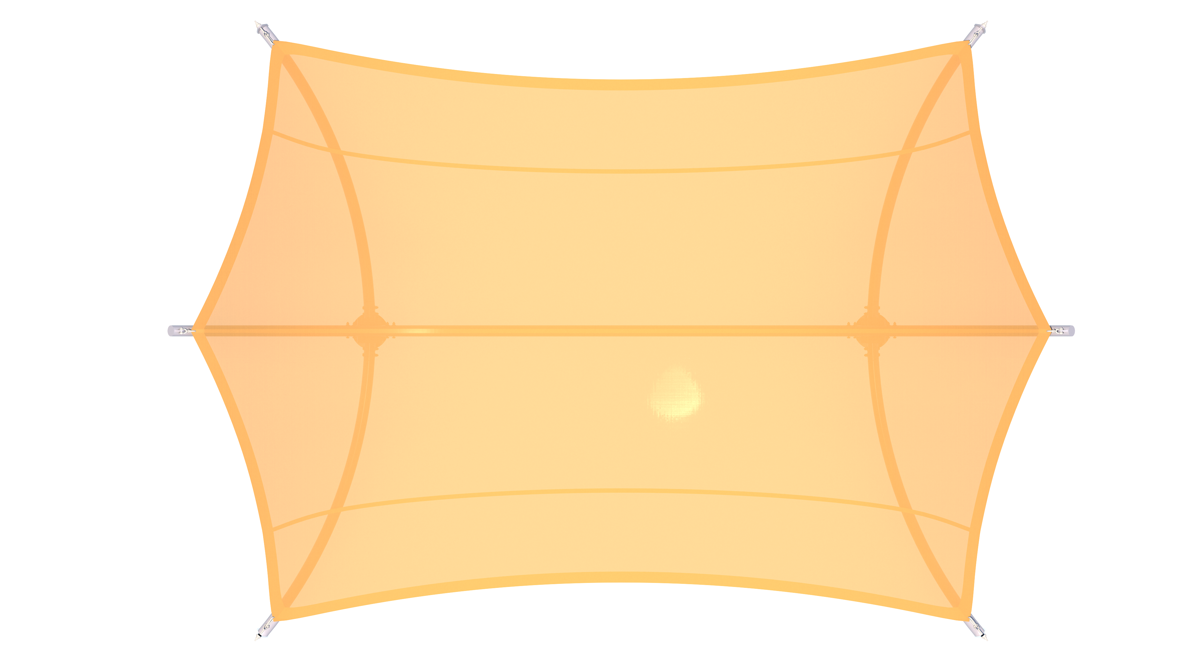 Orange USA Shade Aquarius Shade tent on a white background