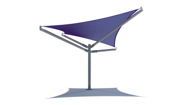 Blue outdoor USA Shade Arbor Shade tent on a white background