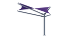 Side view of USA Shade Arbor Shade white background