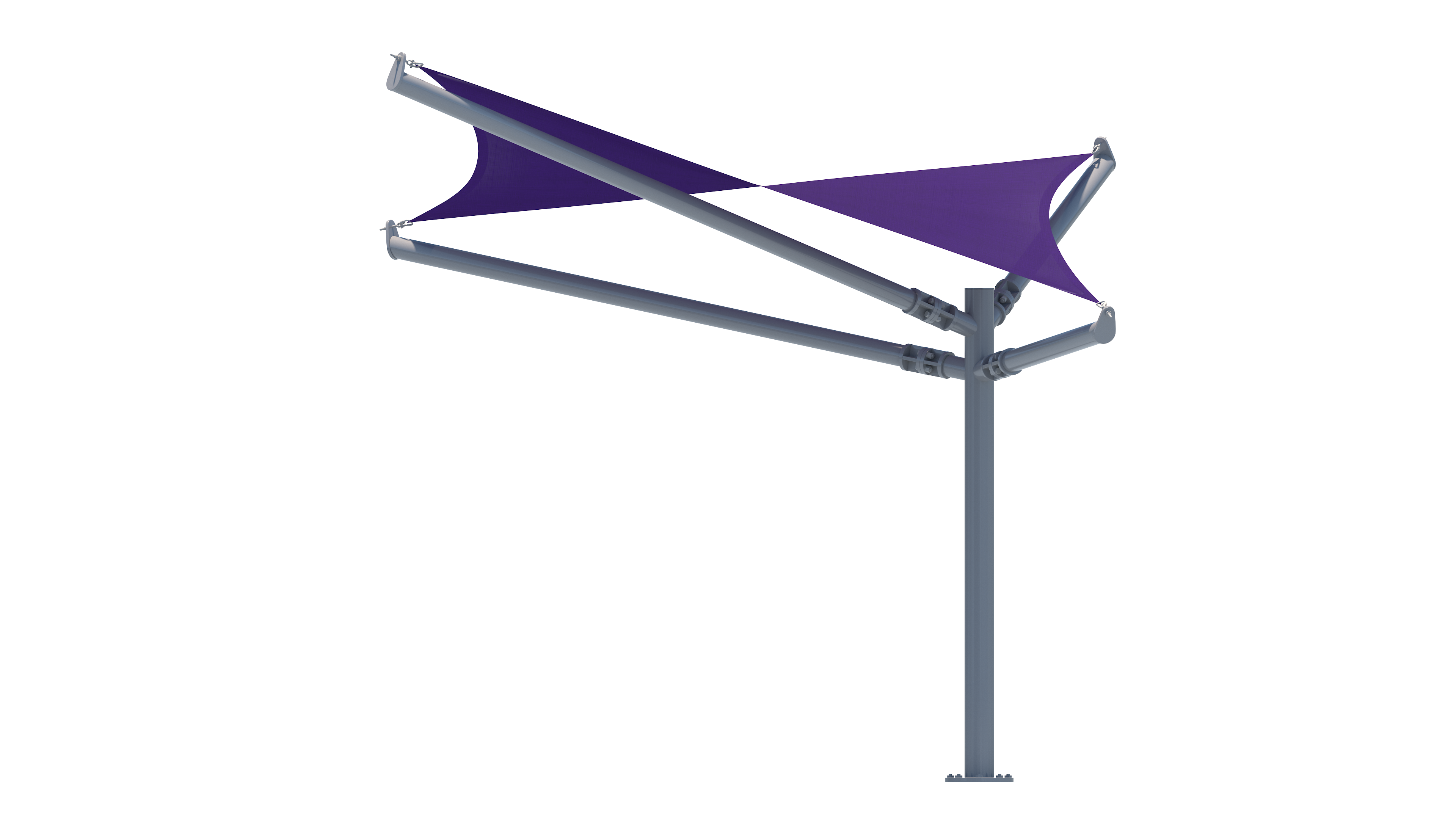 Side view of USA Shade Arbor Shade white background