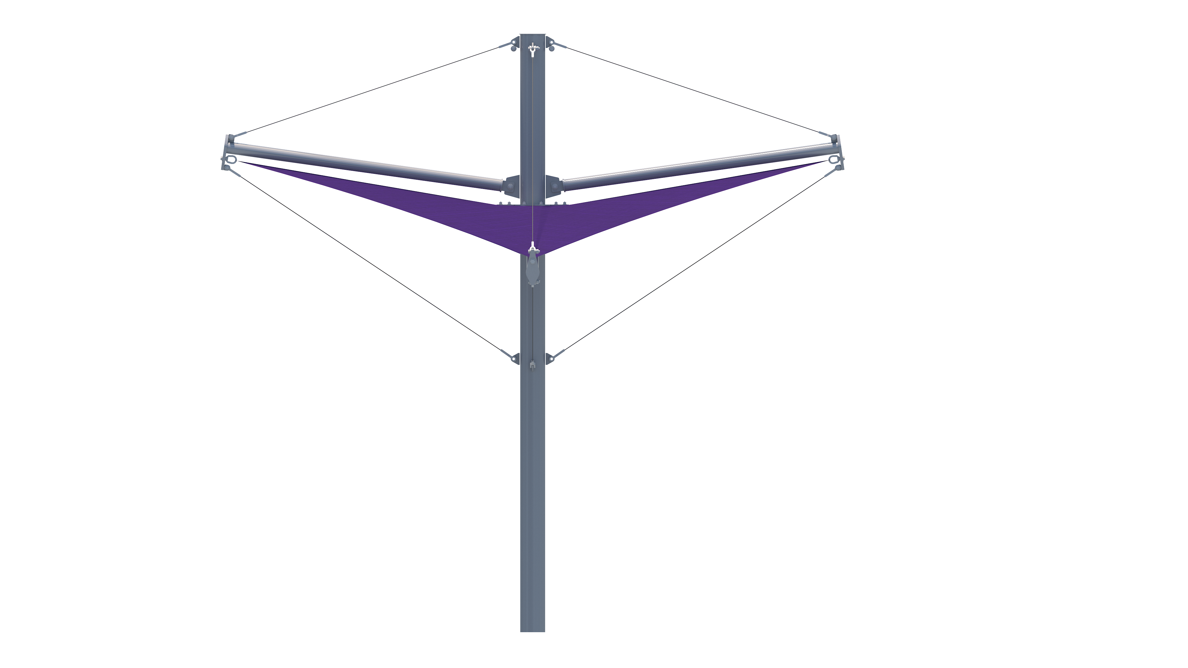 Side view of Purple USA Shade Aurora Shade on a white background