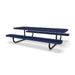 Black & Blue Wabash Valley Children's Signature Diamond Metal Portable Picnic Table in plastisol-coated steel, a children's picnic table with attached benches