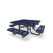 Black & Blue Wabash Valley Children's Signature Square Diamond Metal Portable Picnic Table in plastisol-coated steel, a kids size picnic table with an 11 inch seat