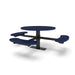 Black & Blue Wabash Valley Signature Round Pedestal Picnic Table, Diamond, Standard - ADA Accessible - Surface Mount, in plastisol-coated steel, model SG249D, ada compliant table