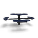 Black & Blue Wabash Valley Signature Round Pedestal Picnic Table, Diamond, Chessboard - ADA Accessible - Inground, in plastisol-coated steel, model SP215D, park chess table