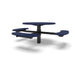 Black & Blue Wabash Valley Signature Round Pedestal Picnic Table, Perforated, Standard - ADA Accessible - Inground, in plastisol-coated steel, model SG250P, ada compliant table