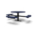 Black & Blue Wabash Valley Signature Round Pedestal Picnic Table, Perforated, Standard - ADA Accessible - Surface Mount, in plastisol-coated steel, model SG249P, ada compliant table